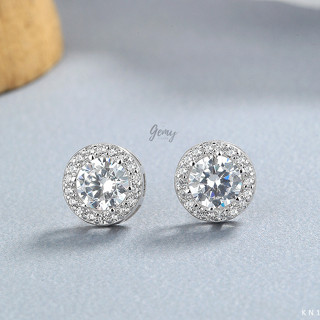 Khuyên tai nam bạc 925 thanh thẳng Henry đính đá nhiều size unisex (1 chiếc) | GEMY SILVER KN100