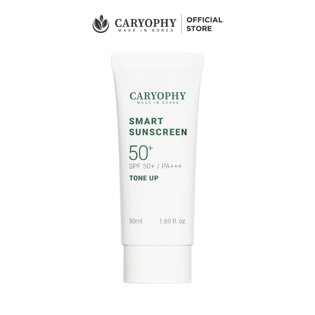 MUA 1 TẶNG 1 Kem chống nắng nâng tông Caryophy Smart Sunscreen Tone-up 50ml Tặng Sữa rửa mặt Portulaca 150ml