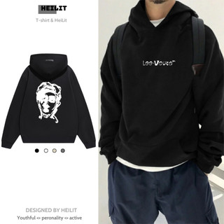Áo Hoodie Nam In Họa Tiết Hình Mặt HeiLit Chất Nỉ Bông Dày Dặn Form Mũ Rộng
