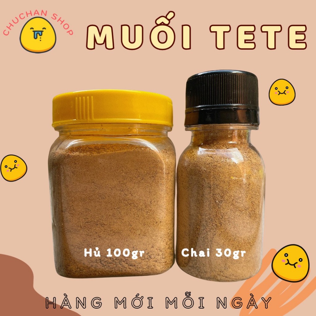 MUỐI Tete cay nồng mua thêm, hũ chấm 30gr, 100gr