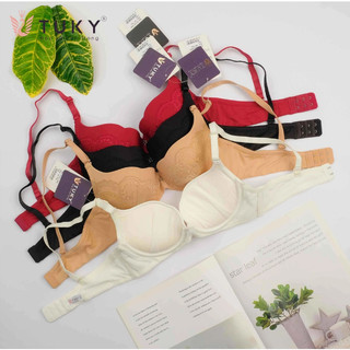 Áo ngực nữ mút dày tạo khe, phối ren Tuky 9595