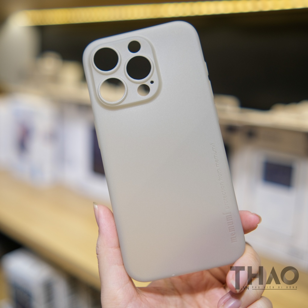 Ốp MEMUMI siêu mỏng 0.3mm nhám chống bám vân tay dành cho IP