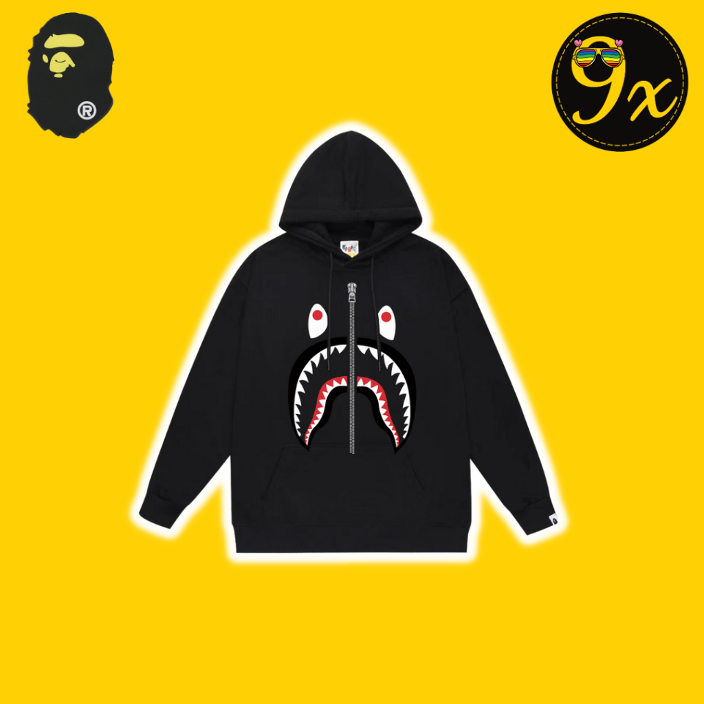 Áo Hoodie Bape Shark nỉ lót lông hàng cao cấp ss2024