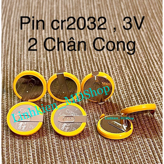 Pin cr2032 - 3v loại có 2 chân để hàn và pin cmos- cr2032-3v-2 dây