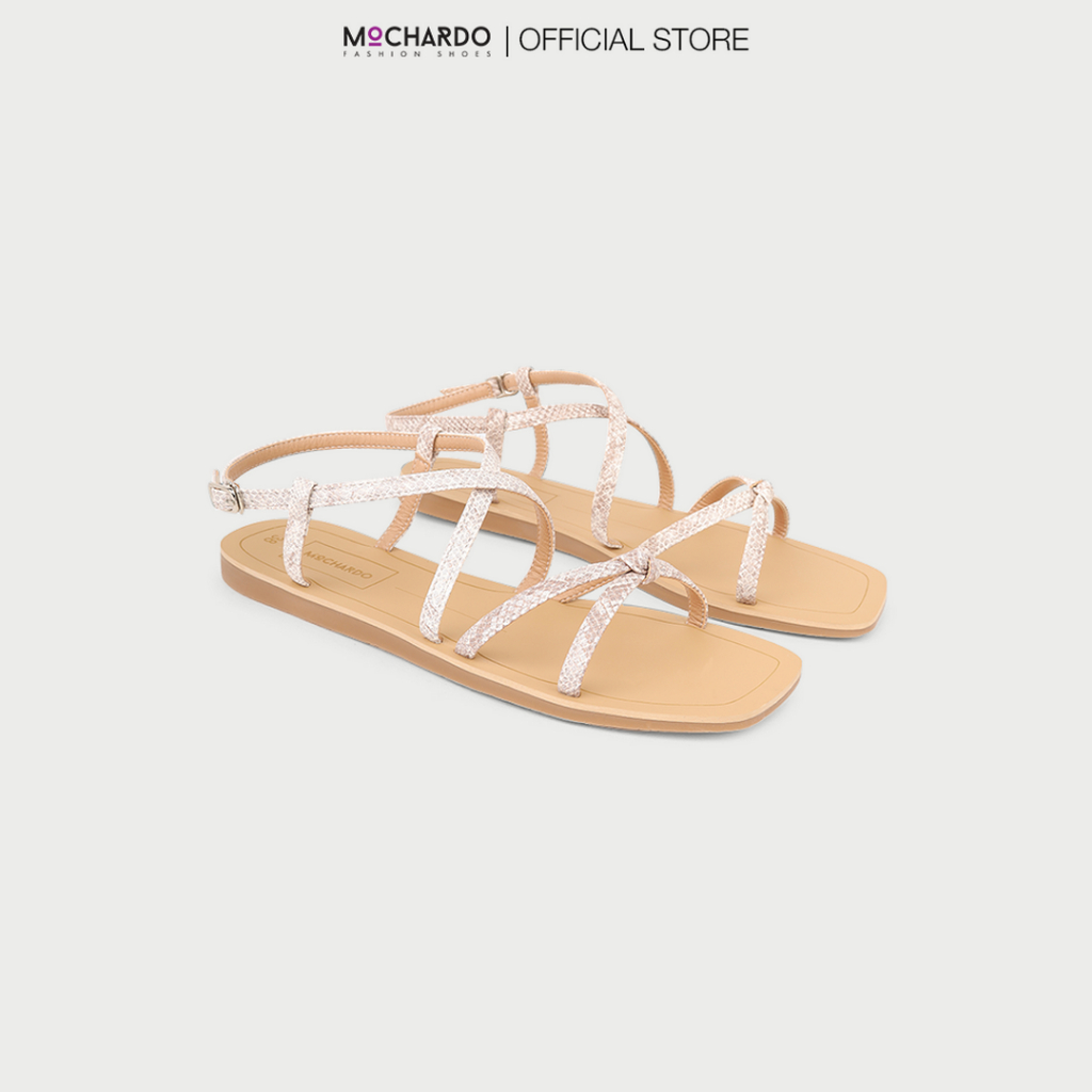 Giày Sandal Nữ Đế Bệt MOCHARDO PK-4 Quai Dây Đan Chéo Đơn Giản