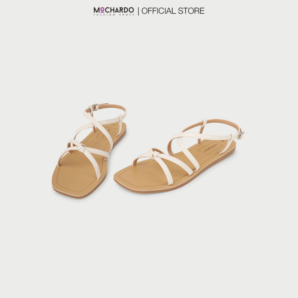 Giày Sandal Nữ Đế Bệt MOCHARDO PK-4 Quai Dây Đan Chéo Đơn Giản
