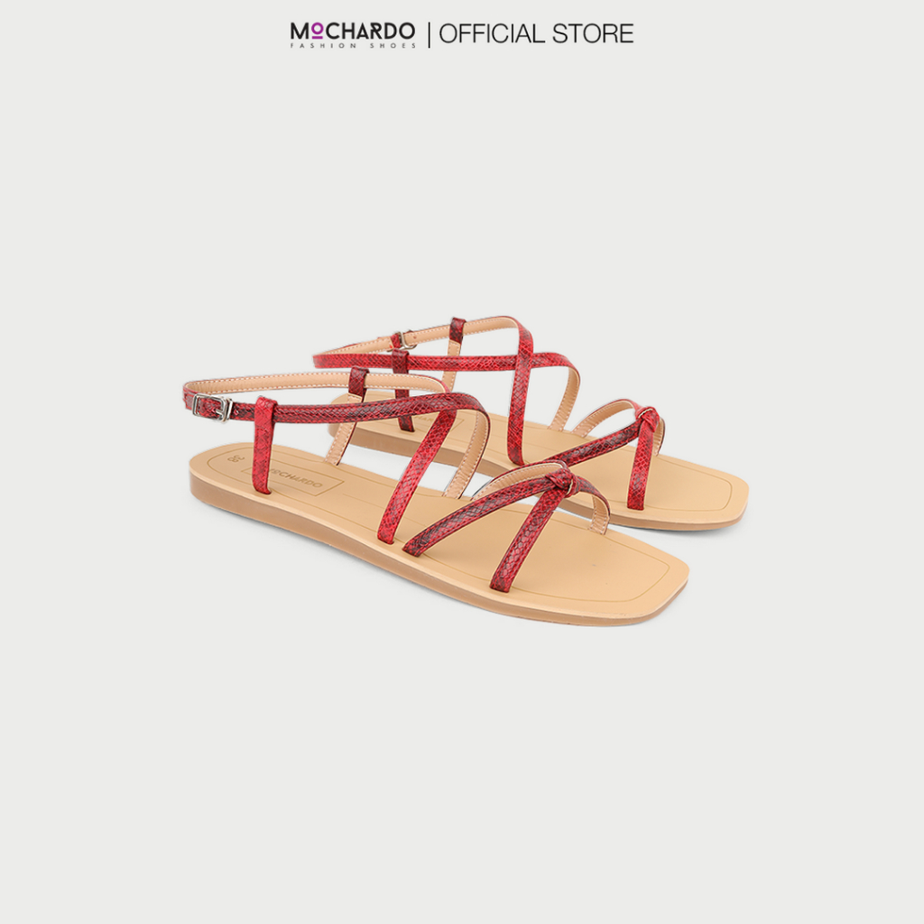 Giày Sandal Nữ Đế Bệt MOCHARDO PK-4 Quai Dây Đan Chéo Đơn Giản