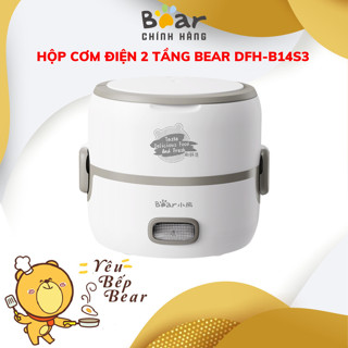 Hộp cơm cắm điện 1.35L Bear DFH- B14S3, 200W,  Nấu cơm/ Hâm nóng văn phòng, Chính Hãng, BH 18 Thág