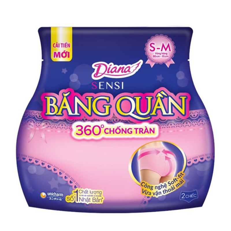 BĂNG VỆ SINH QUẦN DIANA 360 CHỐNG TRÀN