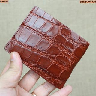 Ví Ngang 2 Mặt Da Cá Sấu Size Nhỏ 8*10cm || Lưu ý Không bỏ vừa giấy tờ mẫu củ || Hàng Có Giấy Tờ Nguồn Gốc Da Cá Sấu