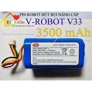 Pin robot hút bụi v-robot v33