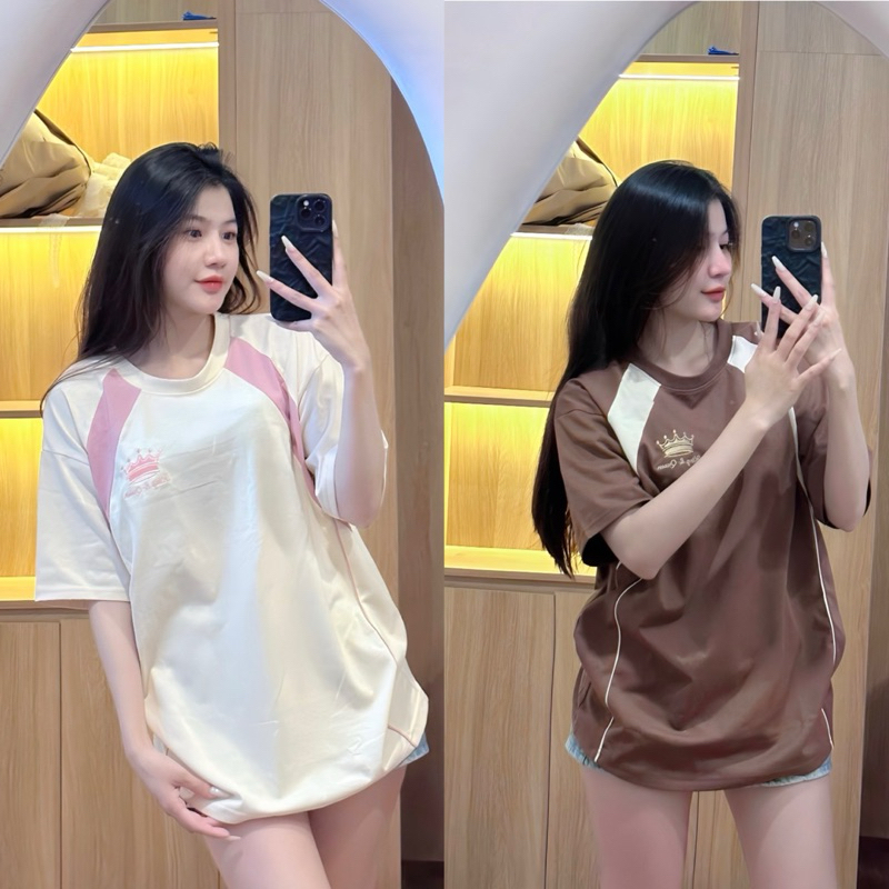 _Áo thun 3158 Vương miệng thêu phối viền