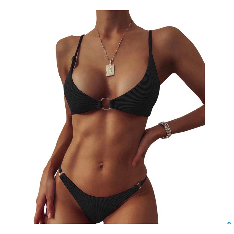 [ Hàng Sẵn- Hoả Tốc] Set Bikini 2 mảnh Basic khoen ngực | BigBuy360 - bigbuy360.vn