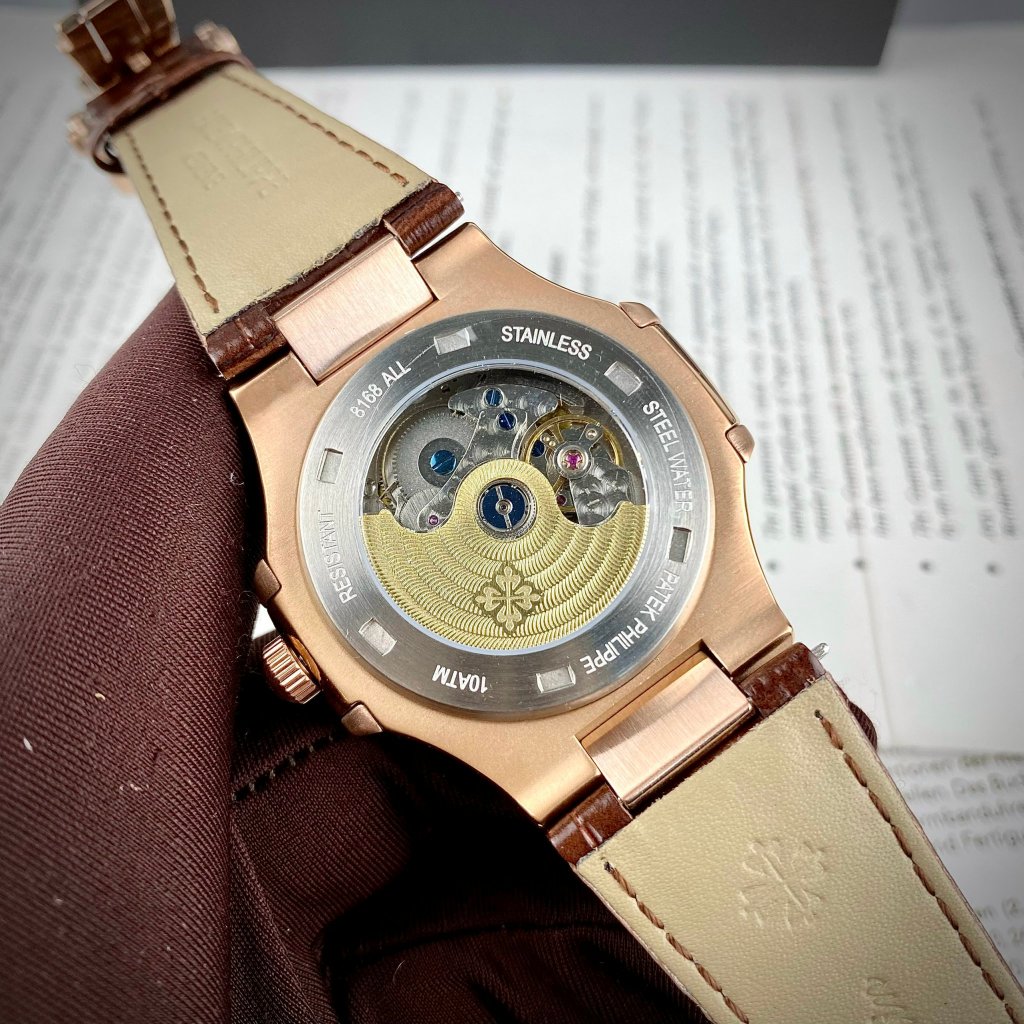 Đồng Hồ Nam Patek Nautilus 5726 Vàng Đồng - Dây Da Nâu , Máy Automatic, Size 41mm Tàu ngầm