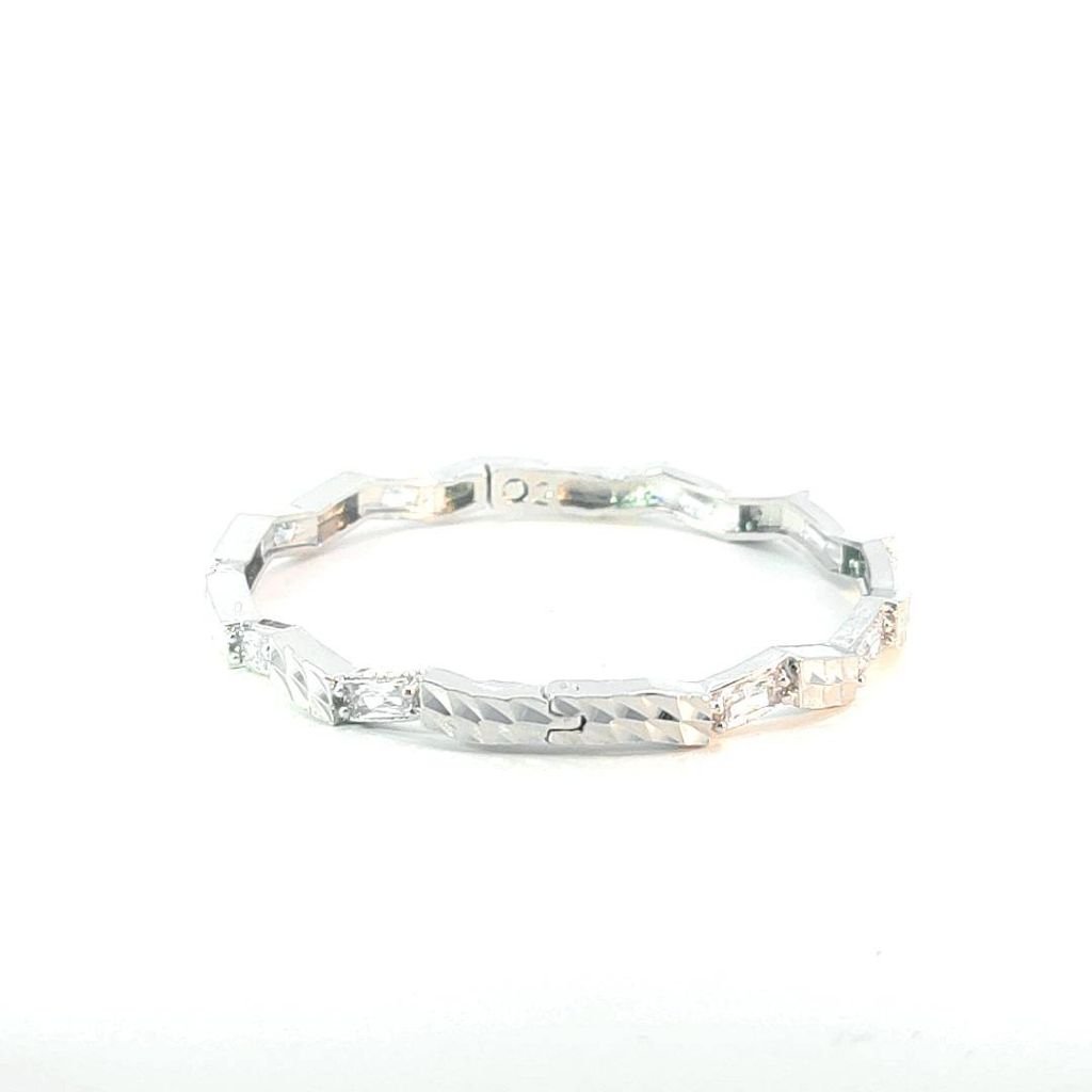 V303179A-225 Vòng tay gợn sóng nữ, lắc tay bền màu thiết kế cao cấp sáng lấp lánh