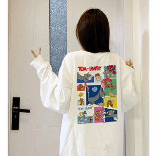 Focus local brand fashion tom và jerry áo nỉ nữ dày sweater bigsize unisex levents 100%cotton