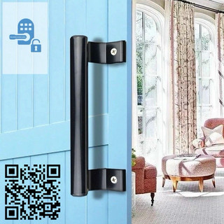 Tay nắm D cửa lùa màu đen