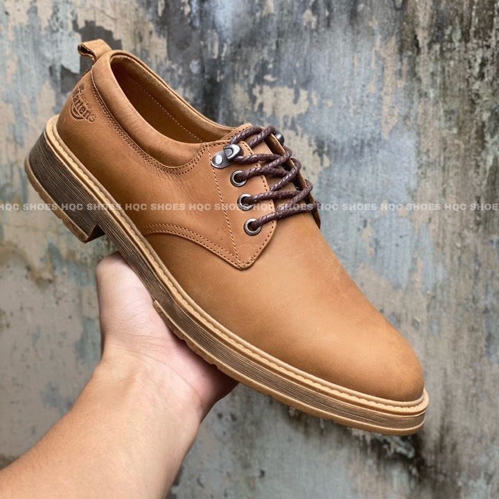 Giày da nam HQC SHOES da bò nhập khẩu dầy dặn đế cao su bảo hành 1 năm Dr25