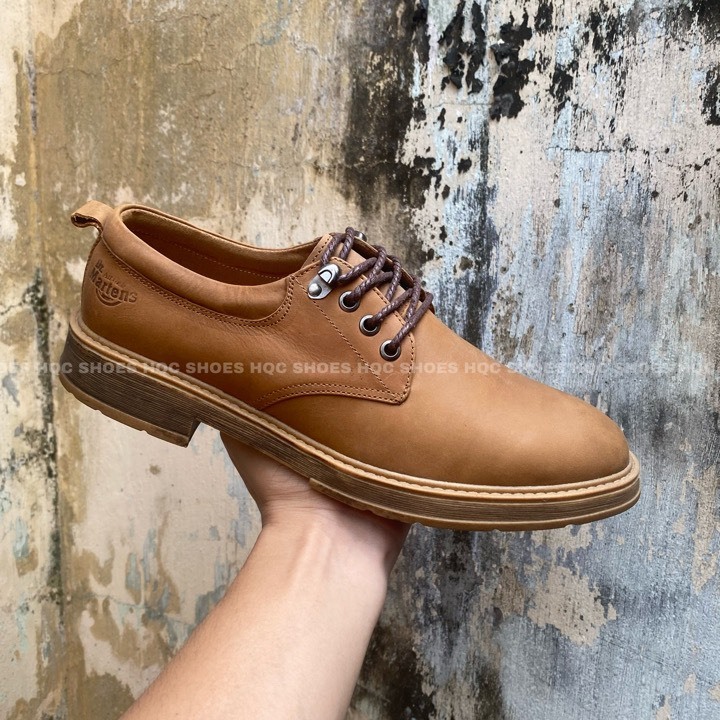 Giày da nam HQC SHOES da bò nhập khẩu dầy dặn đế cao su bảo hành 1 năm Dr25