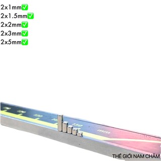 Nam châm viên đất hiếm 2x1mm, 2x1.5mm,2x2mm, 2x3mm, 2x4mm, 2x5mm