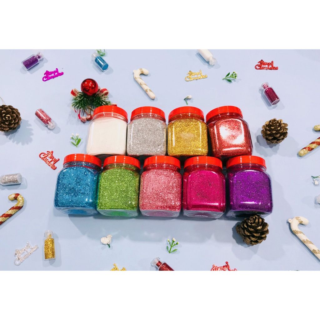 100G Bột nhũ kim tuyến loại đẹp trang trí, làm đồ thủ công handmade, slime, nail