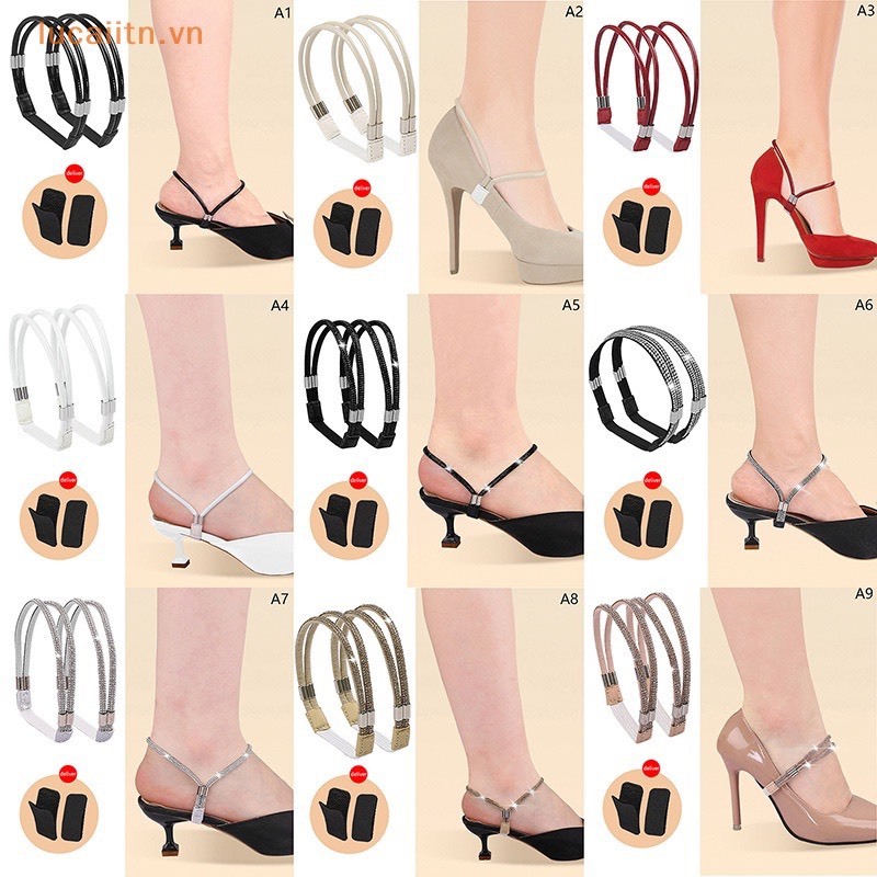 1 Cặp Dây Đai Co Giãn Trang Trí Giày Cao Gót Chống Trượt Chống Rơi