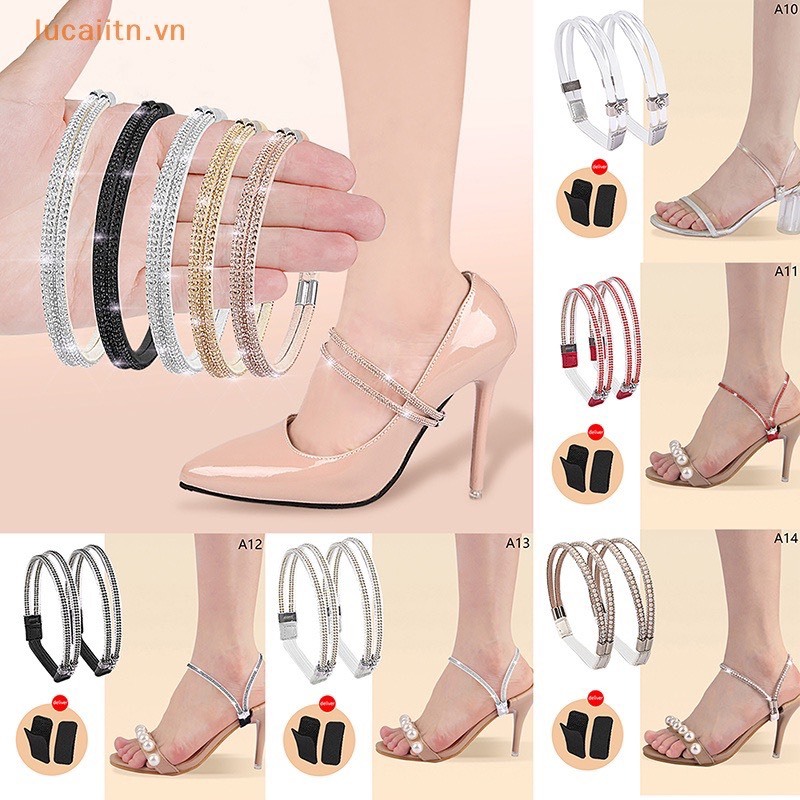 1 Cặp Dây Đai Co Giãn Trang Trí Giày Cao Gót Chống Trượt Chống Rơi