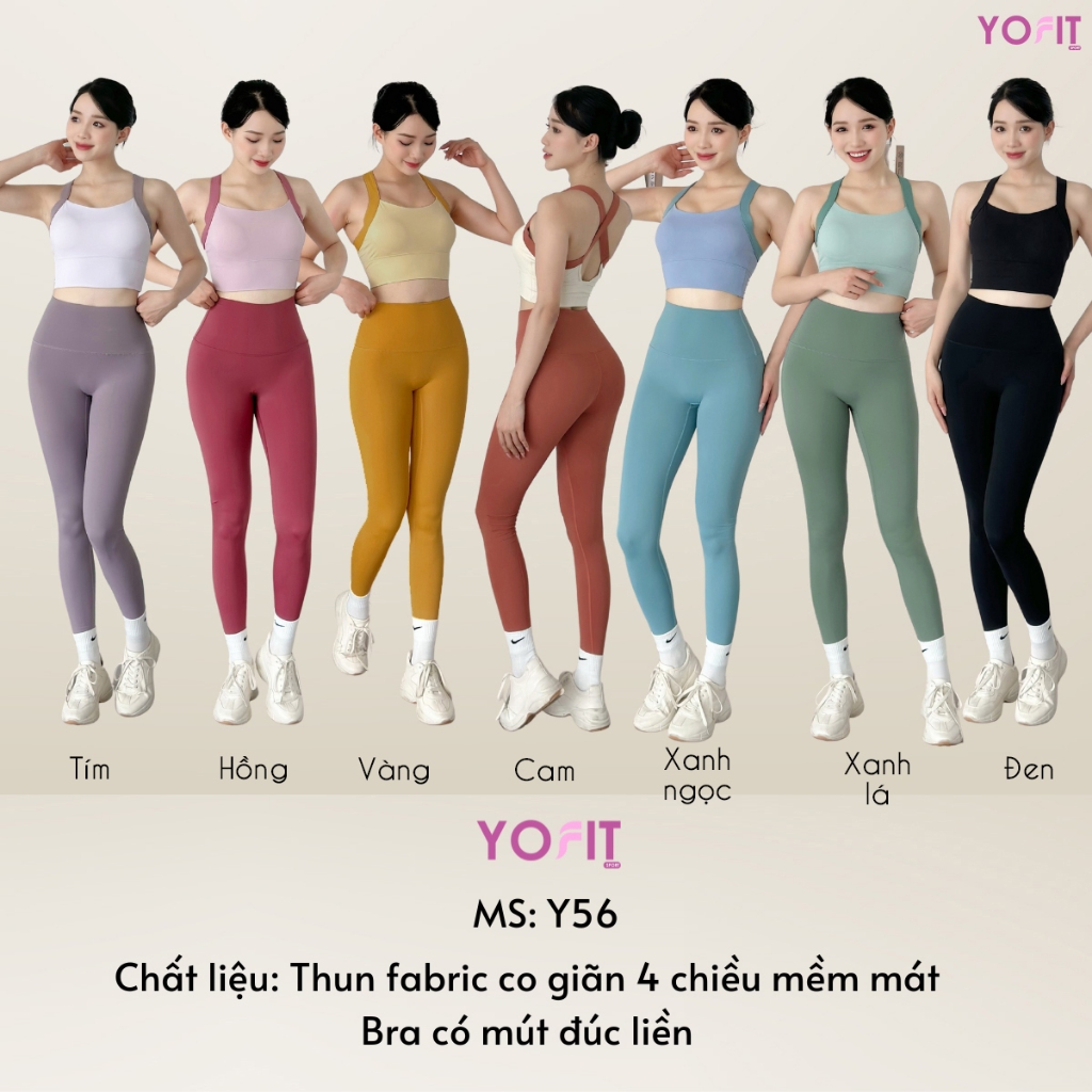 Set mix màu thun Quảng châu - Bra mút may liền - Y56