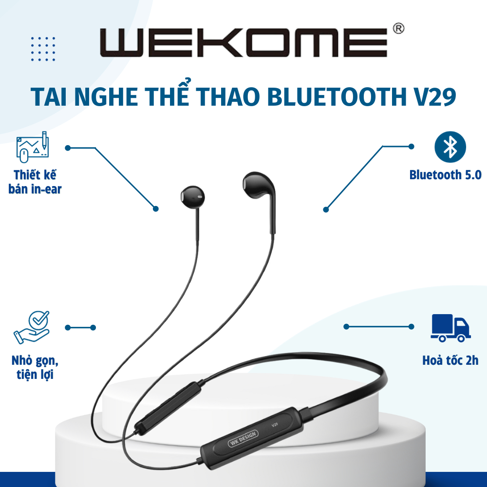 Tai Nghe Thể Thao WEKOME Kết Nối Bluetooth V5.0