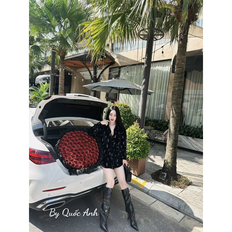 Áo sơ mi nhung Ysl