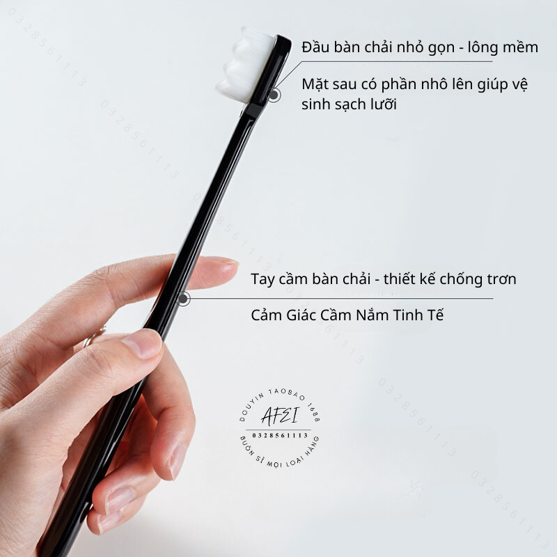 Bàn Chải Đánh Răng Sợi Lông Nano Siêu Nhỏ Siêu Mịn Mềm Mại Hộp Tròn Cho Răng Nhạy Cảm - FL16