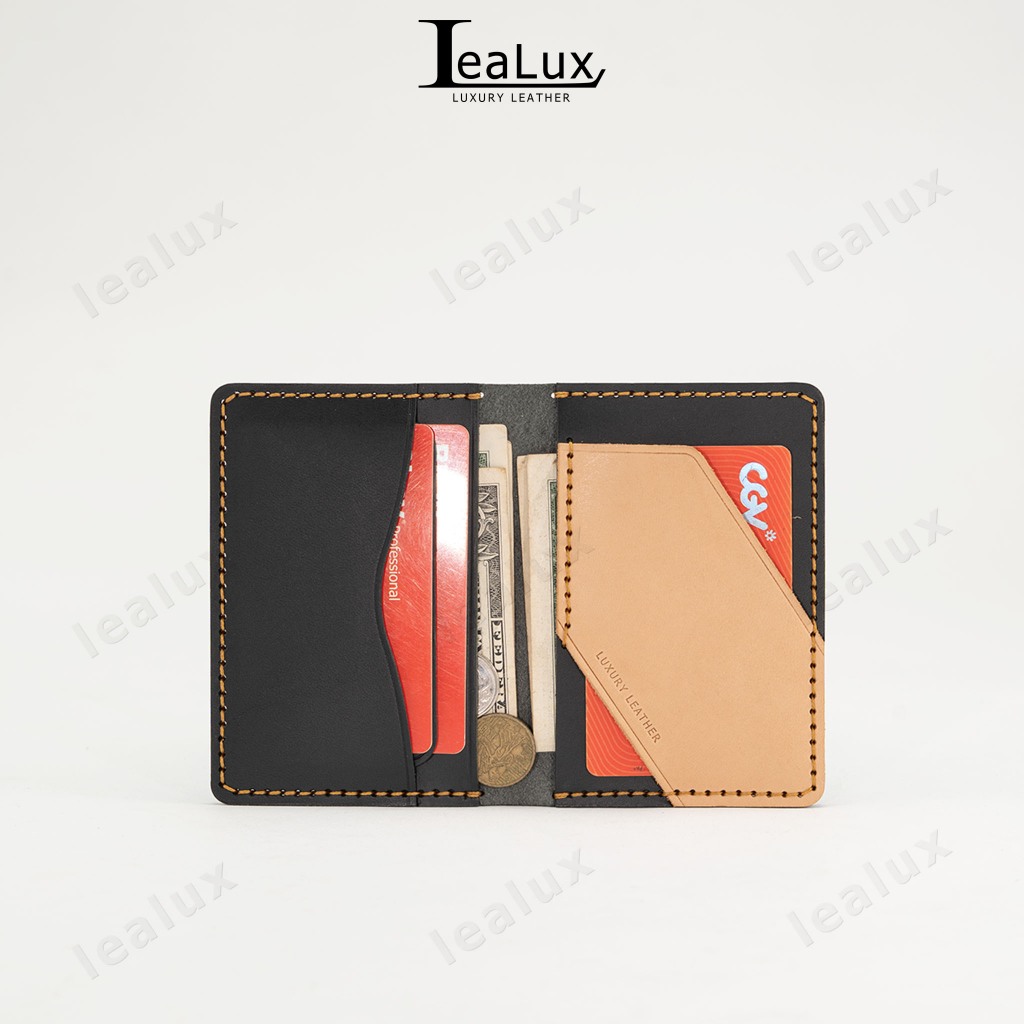 Ví Đựng Thẻ Nam Nữ Da Vachetta Handmade LEALUX Mini Handmade 6