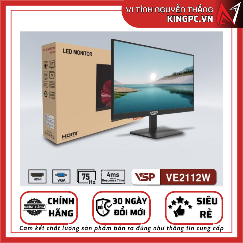 Màn hình VSP phẳng 22 inch (VSP/ FHD/ VA/ IPS/ 75HZ) | BigBuy360 - bigbuy360.vn