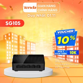 Tenda Bộ chia mạng Switch SG105 5 cổng Gigabit - Hãng phân phối chính thức