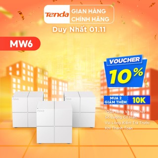Tenda Hệ thống Wifi Nova Mesh cho gia đình MW6 Chuẩn AC 1200Mbps 3 pack