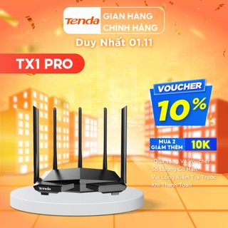 Tenda Thiết bị phát Wifi TX1 Pro Chuẩn Wifi 6 AX1500Mbps - Hãng phân phối chính thức