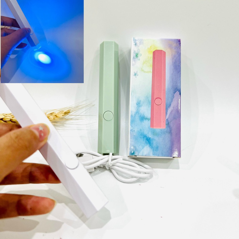 Máy hơ mini đèn hơ mini làm nail tích điện