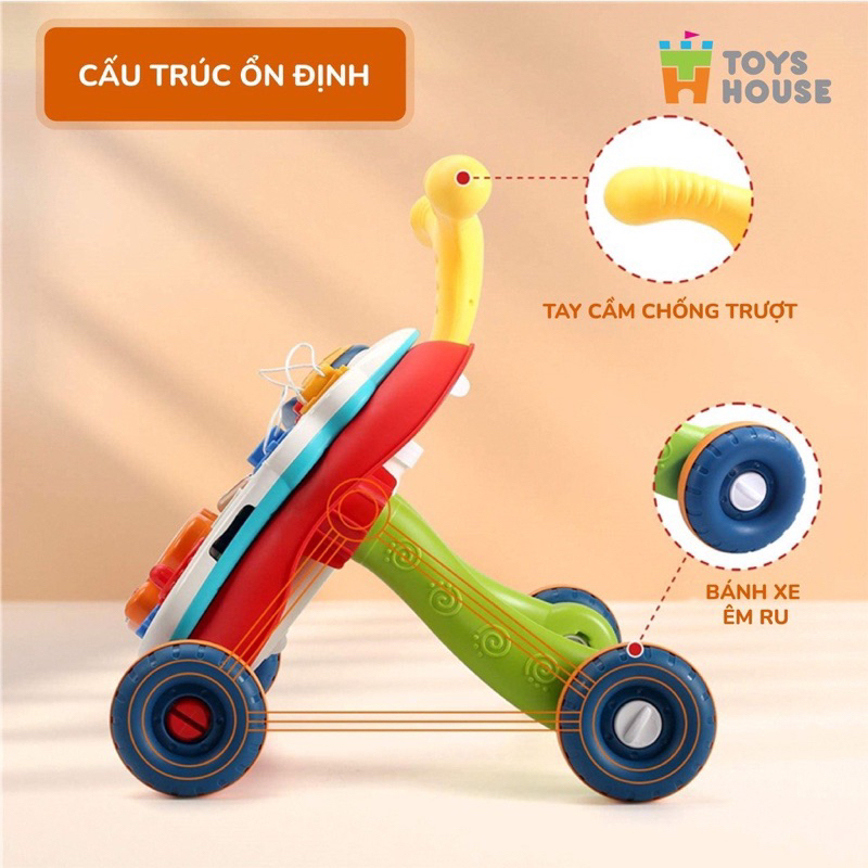 Xe tập đi kiêm bàn đồ chơi đa năng Toyhouse có nhạc