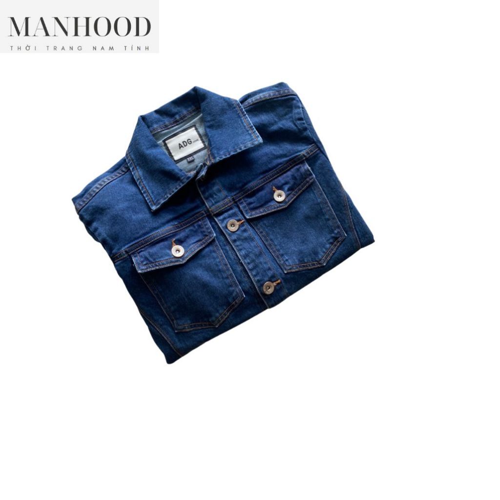 Áo khoác jean nam nữ, áo jacket bò unisex màu xanh đen size XL, XXL,XXXL AKJ0069