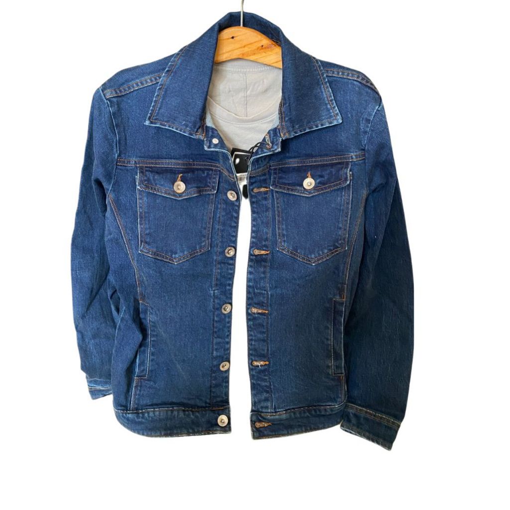 Áo khoác jean nam nữ, áo jacket bò unisex màu xanh đen size XL, XXL,XXXL AKJ0069