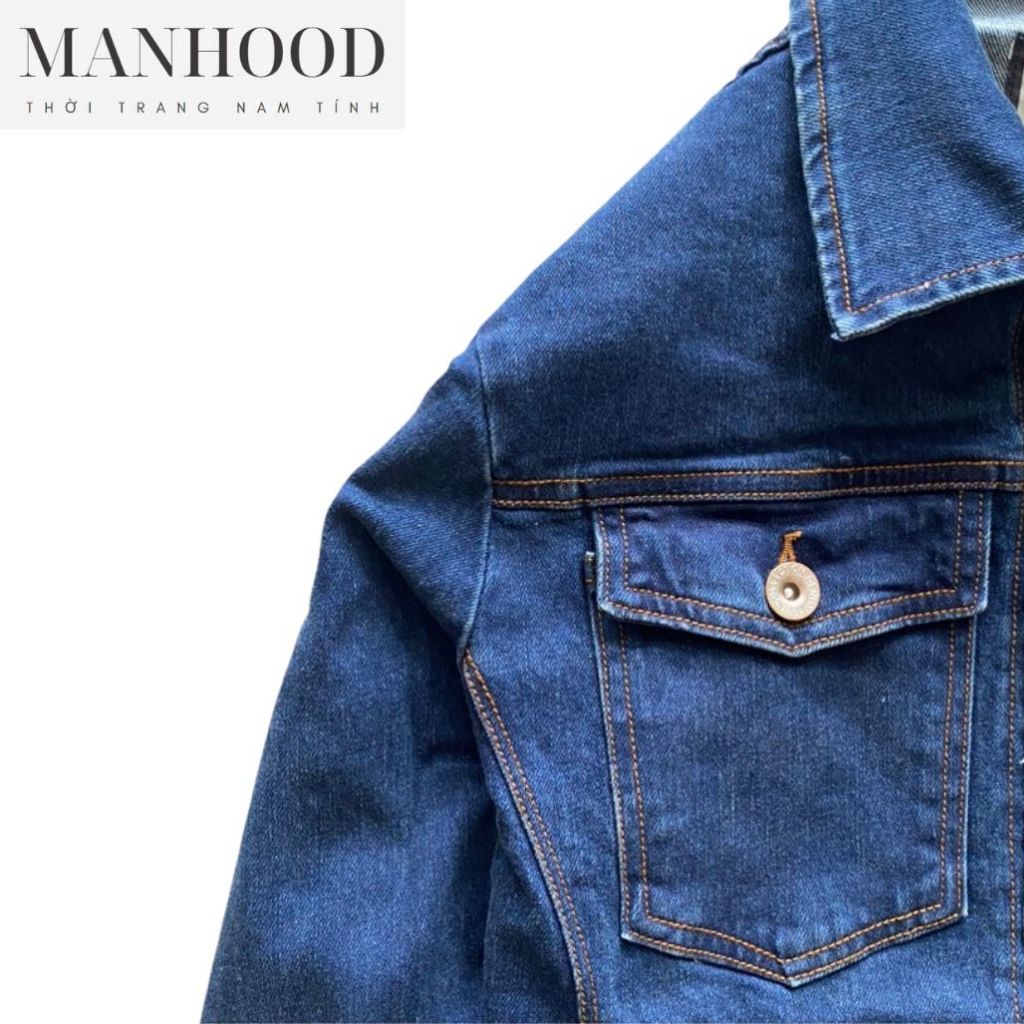 Áo khoác jean nam nữ, áo jacket bò unisex màu xanh đen size XL, XXL,XXXL AKJ0069