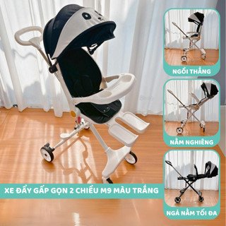 Xe đẩy đi dạo xoay 2 chiều cao cấp M8/ M9 màu trắng