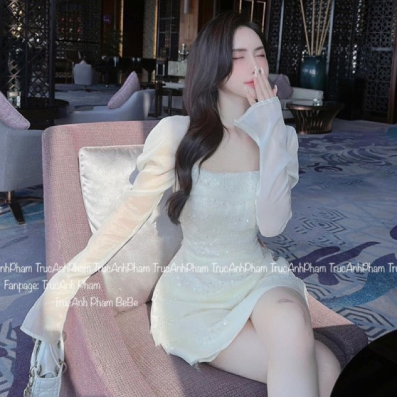 Váy Kim Sa phối Tafa tay tơ .