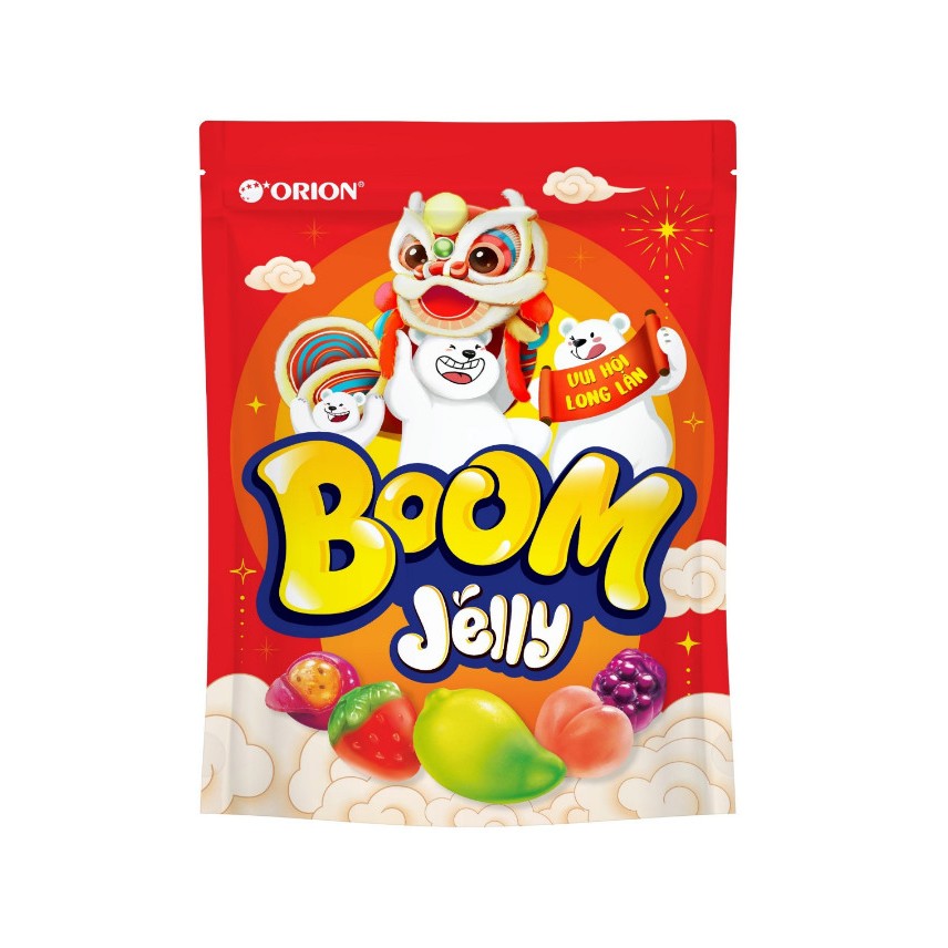 Kẹo Dẻo Boom Jelly Thạch Orion Mix Vị phiên bản Tết túi 171G