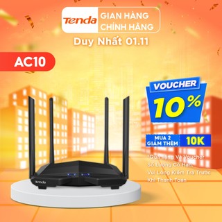 Tenda Thiết bị phát Wifi AC10 Chuẩn AC 1200Mbps - Hãng phân phối chính thức