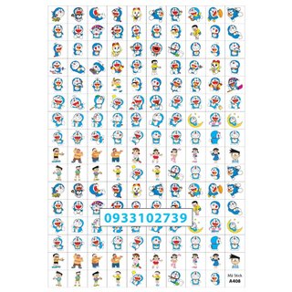 10 tờ sticker khen thưởng doreamon 65k - 159 stick/ tờ - mã a08-10