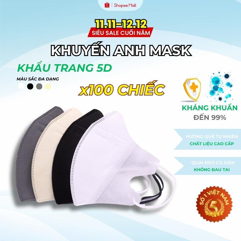 Thùng 200 Chiếc Khẩu Trang 5D KA Mask-Chống 90% virus-Ngăn Bụi Mịn-Kháng Khuẩn-Chống Tia Uv-Khuyến Anh Mask