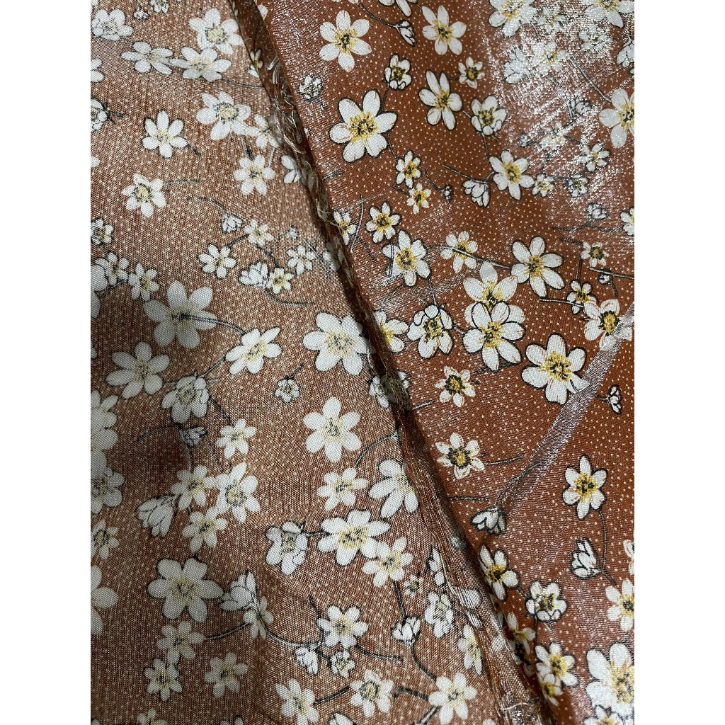 Vải Voan Nhũ Kim Sa