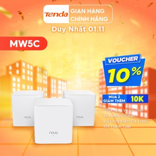Tenda Hệ thống Wifi Nova Mesh cho gia đình MW5C Chuẩn AC 1200Mbps 3 pack