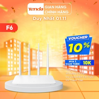 Tenda Thiết bị phát Wifi F6 Chuẩn N 300Mbps - Hãng phân phối chính thức